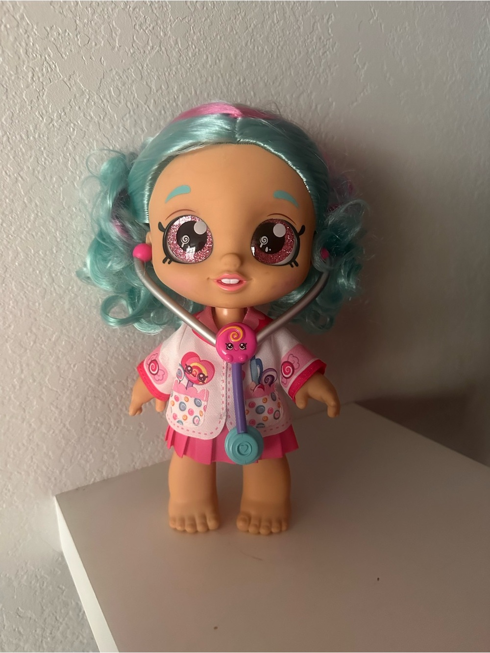 Shopkins Pink & Teal Doctor Doll with Play Stethoscope